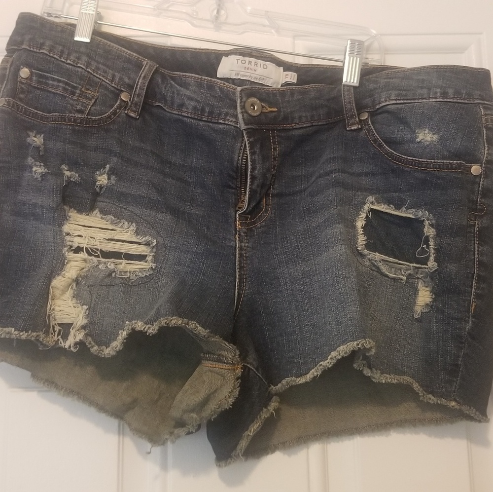Torrid Distressed Denim Shorts